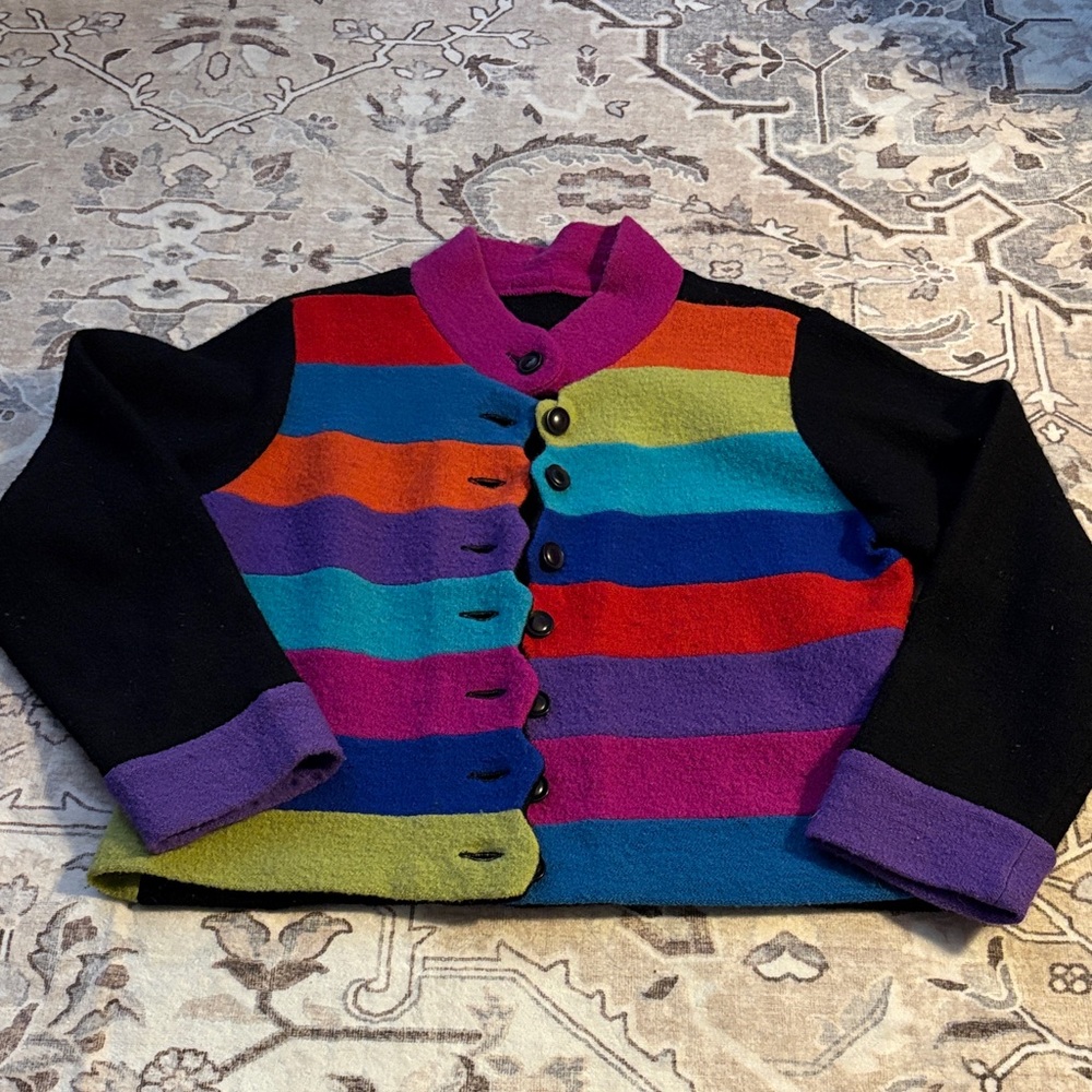 Unique Colorful Striped women’s Jacket size L/XL